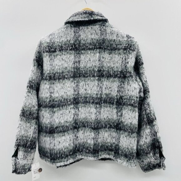 And Now This Womens Trendy Plus Size 0X Meadowland Plaid Shirt Jacket Green $60 - Picture 3 of 6